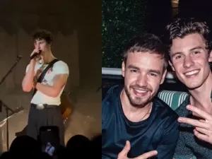 Shawn Mendes dedica música a Liam Payne em show: 'O mundo está chorando'