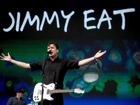 A banda americana Jimmy Eat World faz seu primeiro show no Brasil, no Lollapalooza 2017 - Alexandre Schneider/UOL