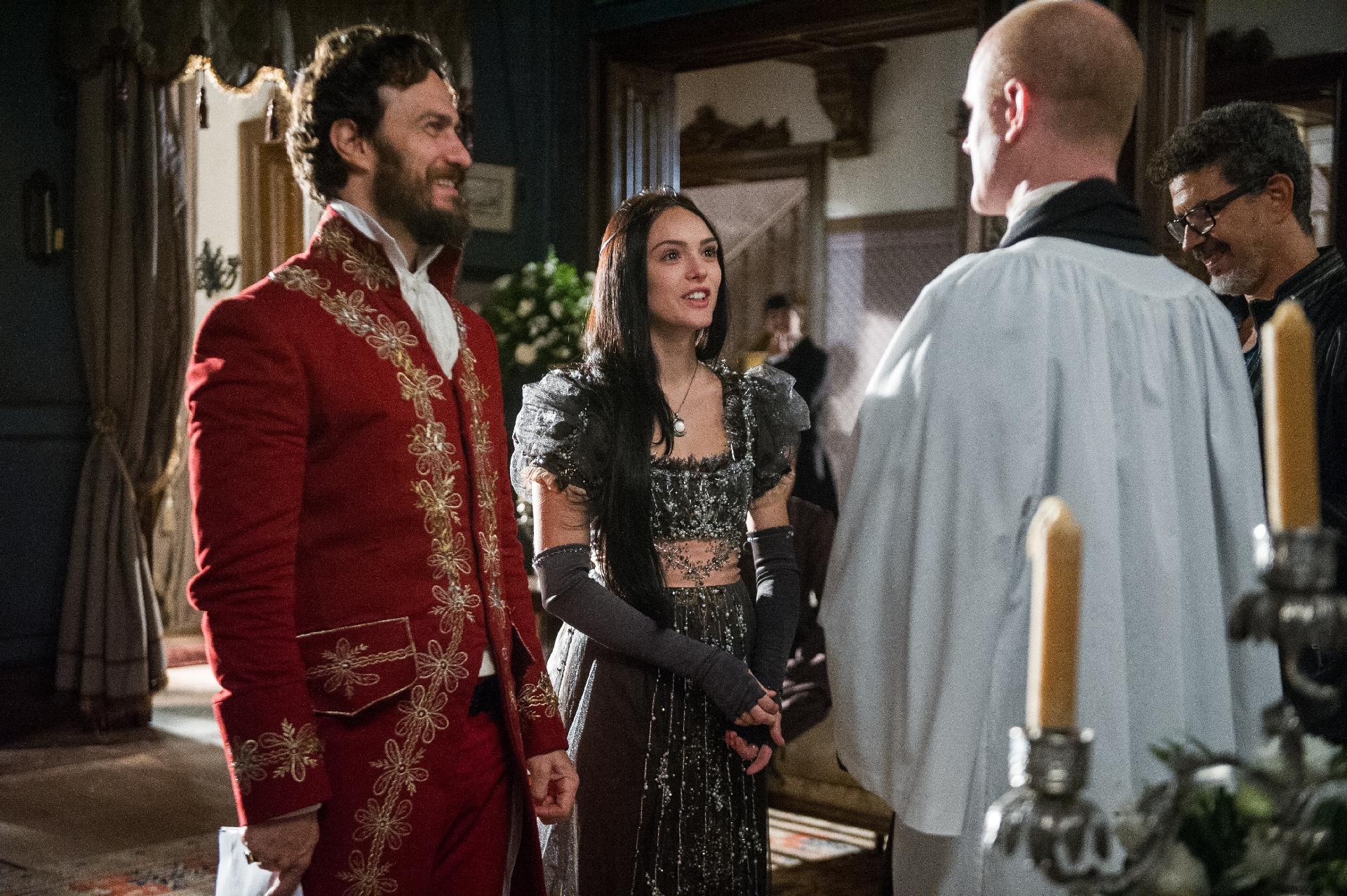 Gravação do casamento de Thomas (Gabriel Braga Nunes) e Anna (Isabelle Drummond) em "Novo Mundo" - Raquel Cunha/TV Globo