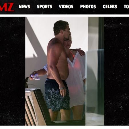 Leonardo DiCaprio e Kate Winslet são flagrados juntinhos em Saint-Tropez - Reprodução/TMZ - Reprodução/TMZ