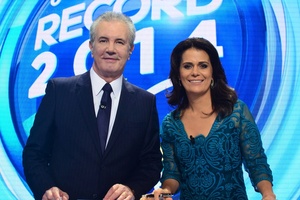 Celso Freitas e Adriana Araújo da Record - Antonio Chahestian/ Record TV - Antonio Chahestian/ Record TV