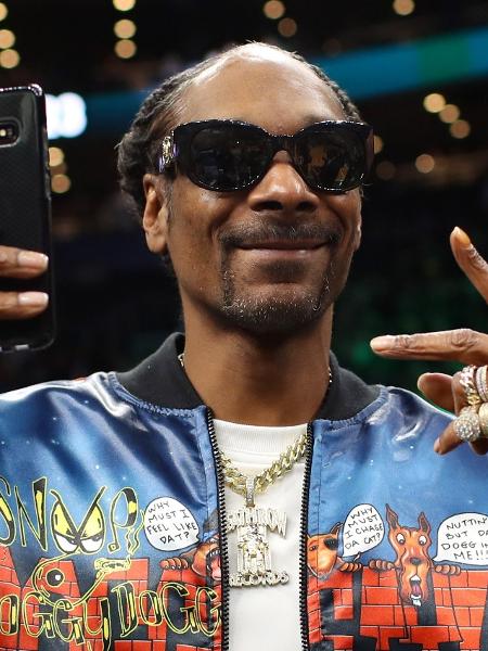 Snoop Dogg em jogo da NBA - Maddie Meyer/Getty Images/AFP