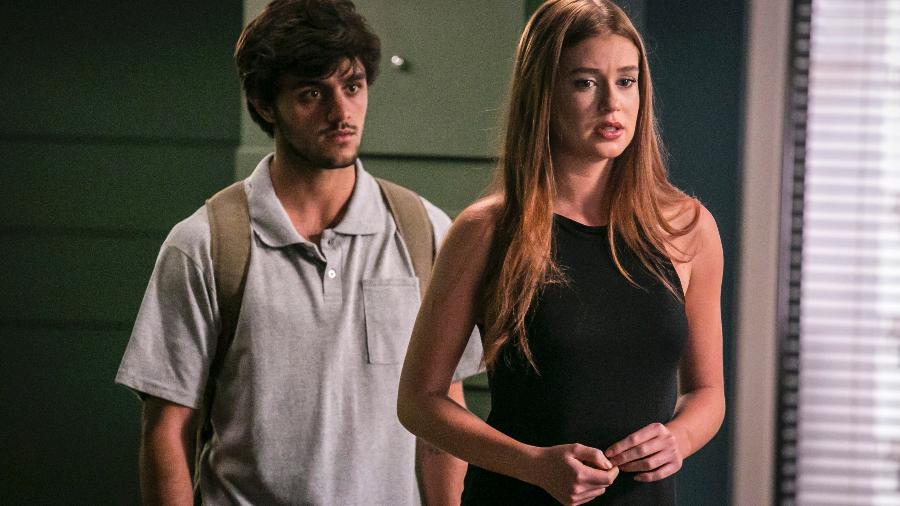 Eliza (Marina Ruy Barbosa) manda Jonatas (Felipe Simas) ir embora - Globo/Paulo Belote