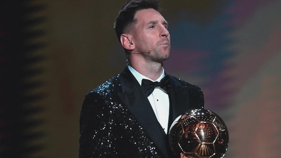Messi com sua sétima Bola de Ouro - AFP