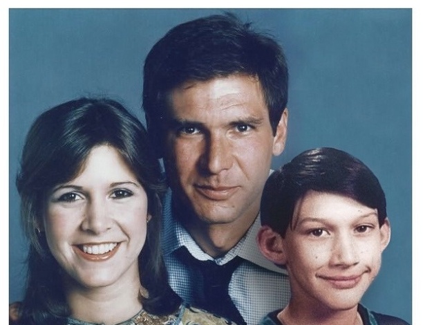 Han Solo, princesa Leia e Kylo Ren como uma família normal - starwarsfamilyphoto/Reddit