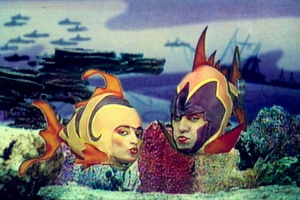 Gisela Arantes e Carlos Mariano gravam "Glub Glub", da TV Cultura, em 1993 - Jair Bertolucci/TV Cultura - Jair Bertolucci/TV Cultura