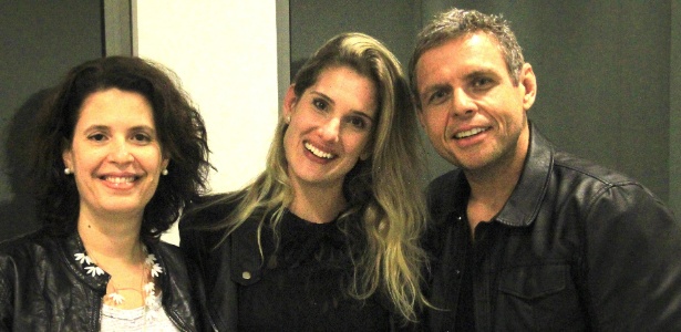 Karina Dohme (centro) entre os diretores Daniela Braga e Marcos Pimenta, do filme "Carne Fria" - Vitor Salgado/Divulgação - Vitor Salgado/Divulgação