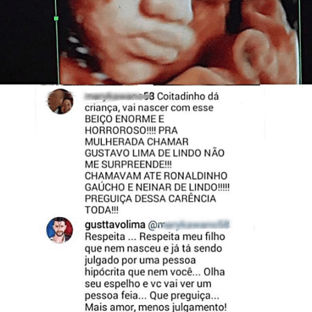 Gusttavo Lima rebateu seguidora no Instagram - Reprodução/Instagram - Reprodução/Instagram