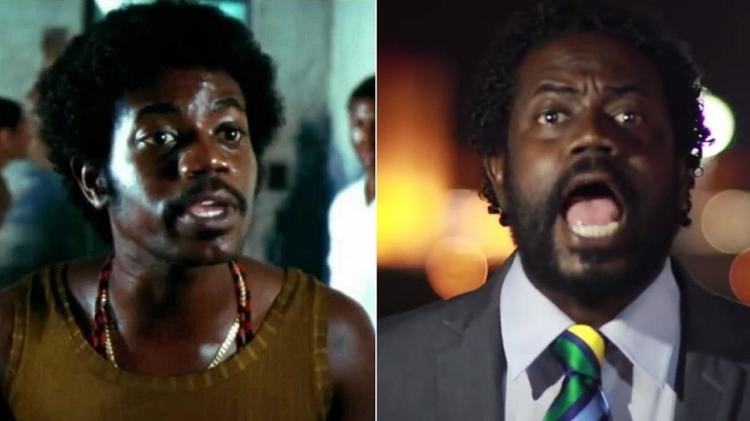 Leandro Firmino como Zé Pequeno em "Cidade de Deus" (à esquerda) e no "Pânico na Band" - Montagem/UOL - Montagem/UOL