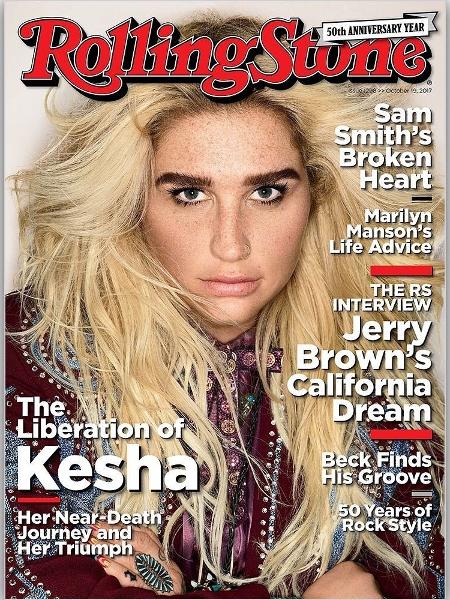 Kesha falou sobre seus transtornos alimentares na capa da "Rolling Stone" - Reprodução/Instagram/@rollingstone