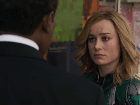 Brie Larson como a Capitã Marvel - Reprodução