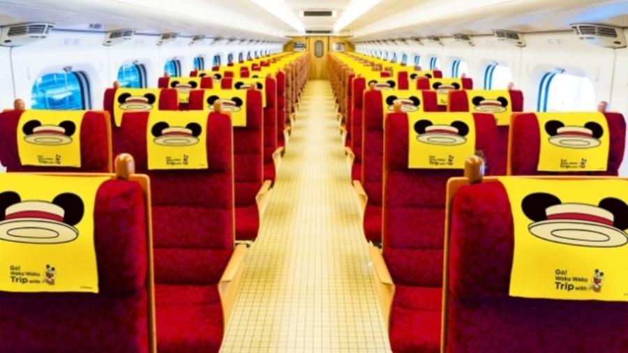 Mickey Mouse, personagem da Disney, virou destaque nos trens da Japan Railways - Reprodução/Japan Railways
