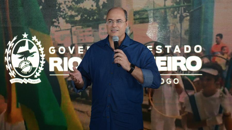 Governador do Rio de Janeiro Wilson Witzel em coletiva de imprensa no Rock in Rio 2019 - JORGE HELY/FRAMEPHOTO/ESTADÃO CONTEÚDO