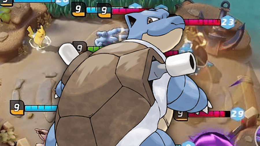 Blastoise Pokémon UNITE - Montagem/AmandaFleure/UOL