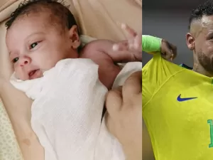 Filha mais nova de Neymar é comparada a jogador: 'A cara do pai'