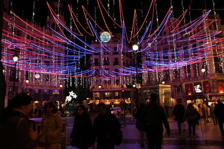 Luzes de natal em Madri, na Espanha