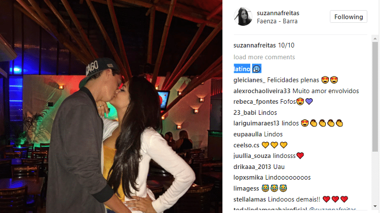 Latino comenta foto de beijo da filha com o namorado - Reprodução/Instagram - Reprodução/Instagram