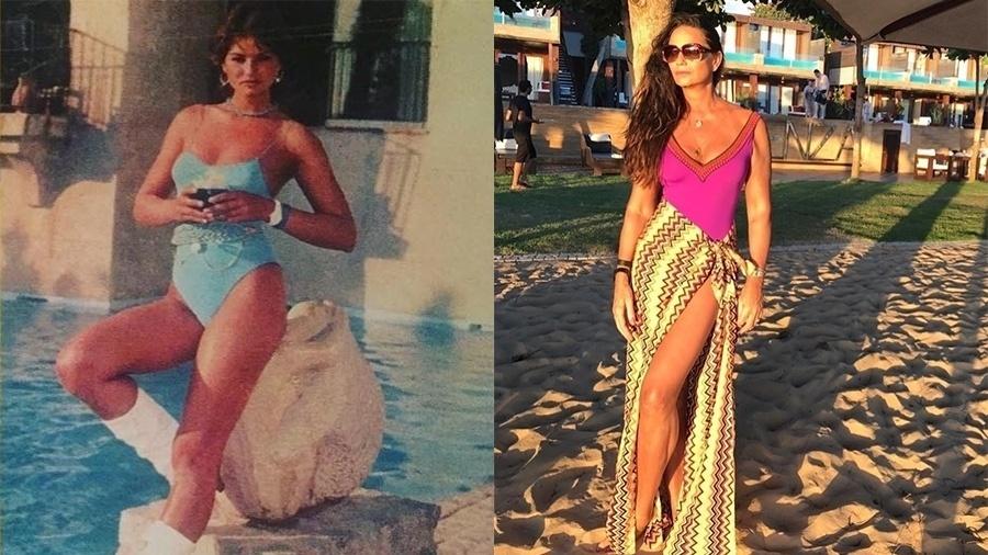 Aos 55, Luiza Brunet não dispensa uma praia para manter a pele bronzeada. Elegante e sempre musa, ela mostra que o tempo é um parceiro, não importa se o look é despojado ou gala. Em entrevista à "Quem", Luiza diz que cuida da beleza com exercícios, alimentação e cremes: "Adoro tomar banho e ficar nua em frente ao espelho passando cremes em todos os lugares. Sou superfeminina" - Reprodução/Instagram