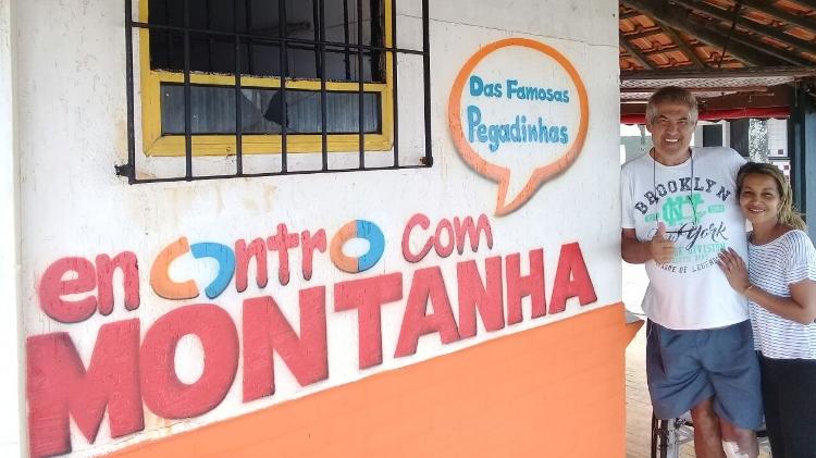 Quiosque do ator de pegadinhas Montanha em praia de Mongaguá, litoral de São Paulo - Montanha/Arquivo pessoal - Montanha/Arquivo pessoal
