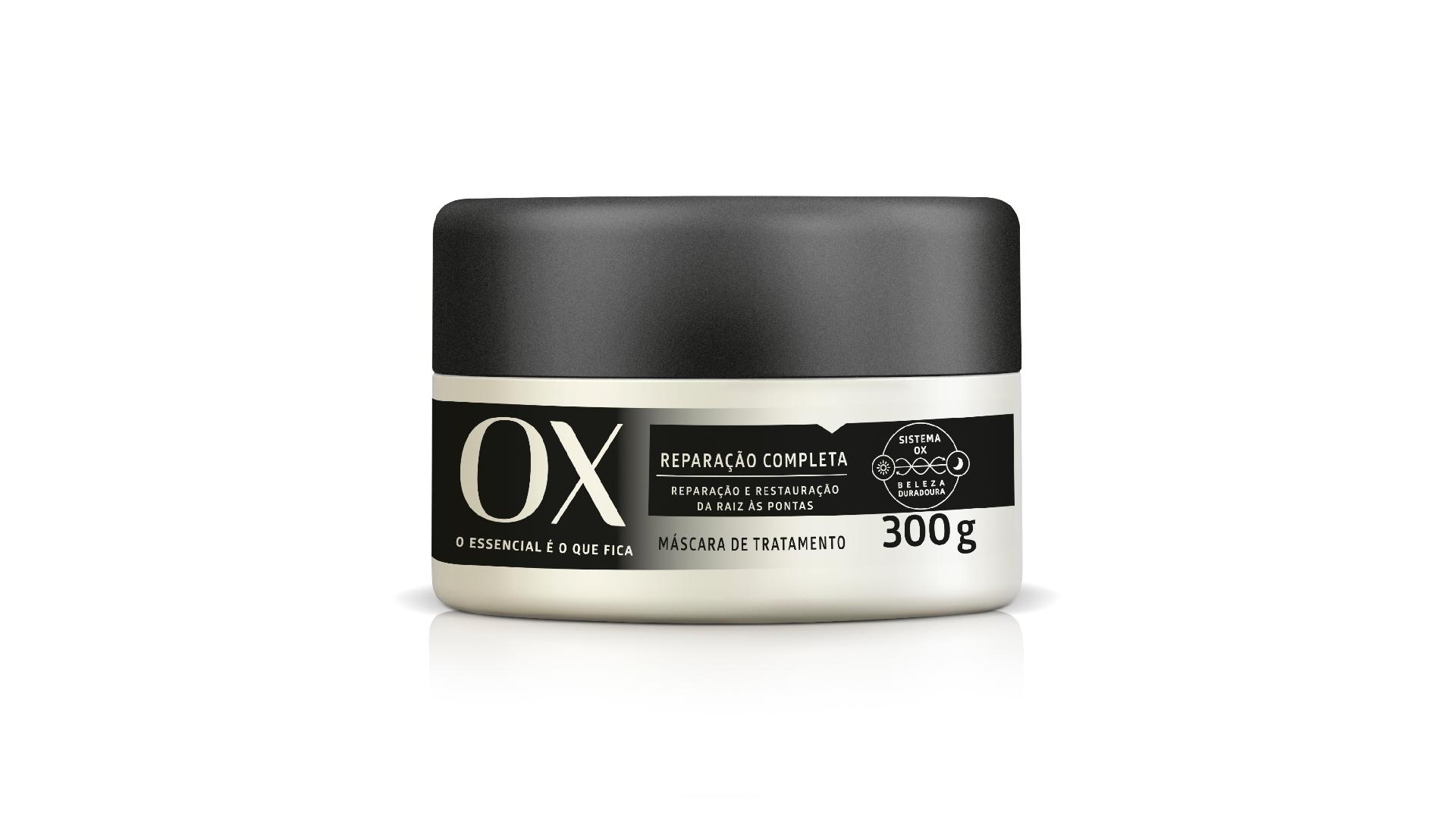 Máscara de tratamento Reparação Completa: repara e protege de danos. R$ 15,99, Ox, oxcosmeticos.com.br - Divulgação