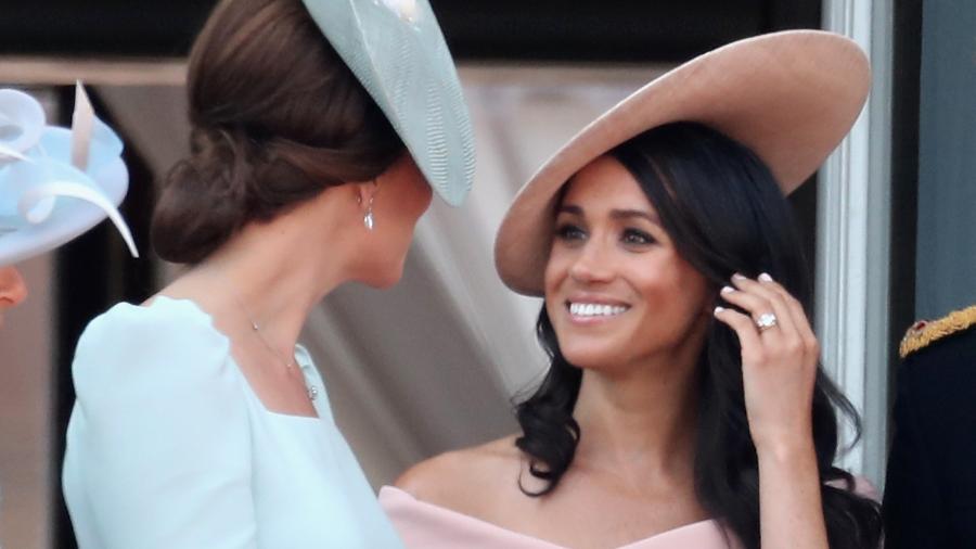 Meghan Markle e Kate Middleton durante o Trooping The Colour 2018 - Getty Images