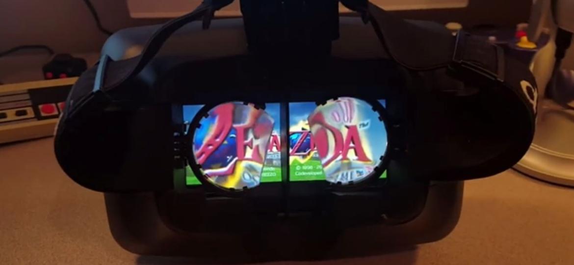 Teste de realidade virtual para Switch, criado pelo YouTuber Nintendrew, para ver como isso poderia vir a funcionar no console - Reprodução/Nintendrew/Ars Technica