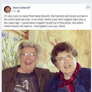 Post foi publicado no Facebook por Irene Vartanoff - Reprodução - Reprodução