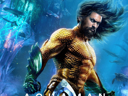 Aquaman e e seu traje clássico no filme - Reprodução