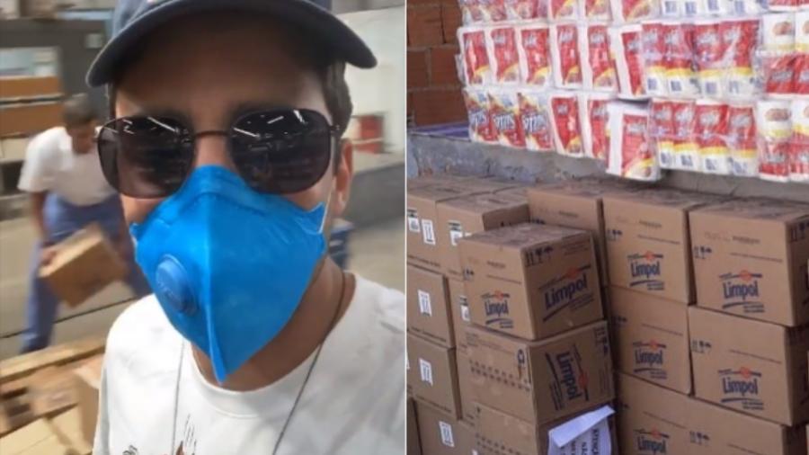 Pedro Scooby mostra doações para famílias carentes em Duque de Caxias - Reprodução/Instagram