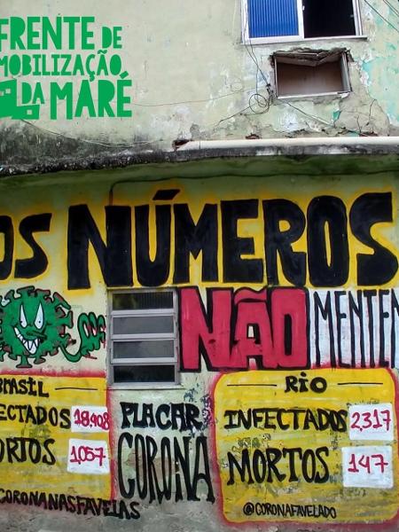 Na Maré, o trabalho jornalístico envolve também comunicar nos muros das ruas - Cortesia Frente de Mobilização da Maré