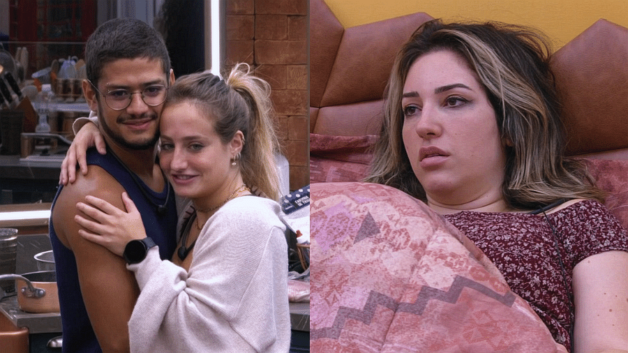 BBB 23: Gabriel e Bruna se abraçam, Amanda descansa na cama - Reprodução/Globo