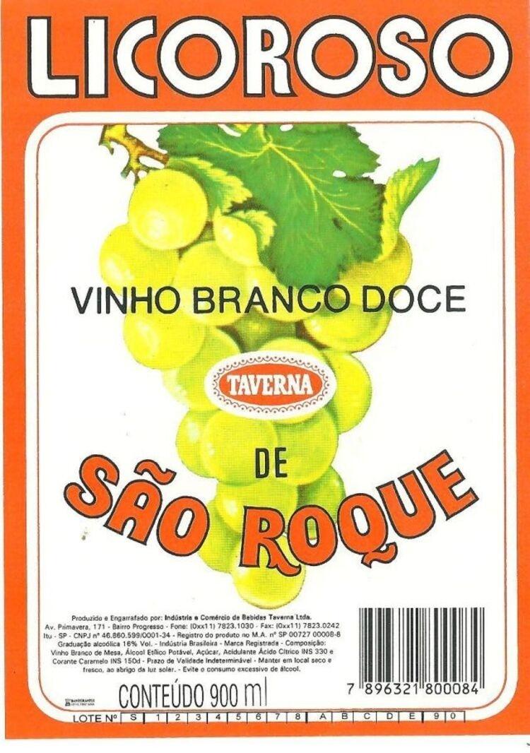 Rótulo do licoroso de São Roque