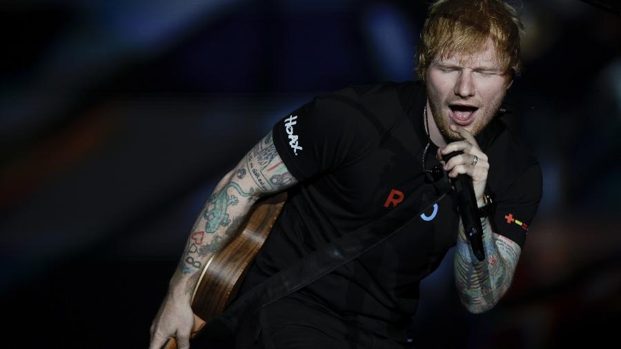 19.set.2024 - Ed Sheeran se apresenta no Palco Mundo do quarto dia de Rock in Rio