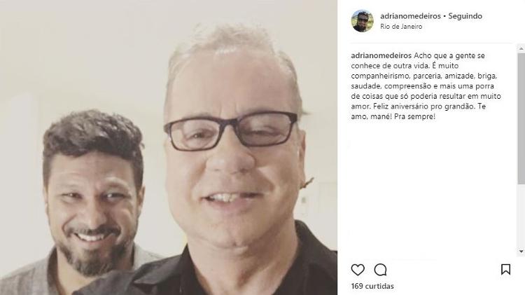 Luiz Fernando Guimarães ganha do marido mensagem de aniversário carinhosa - Reprodução/Instagram - Reprodução/Instagram
