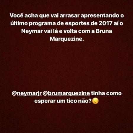 Fernanda Gentil brinca com romance do casal Brumar - Reprodução/Instagram - Reprodução/Instagram