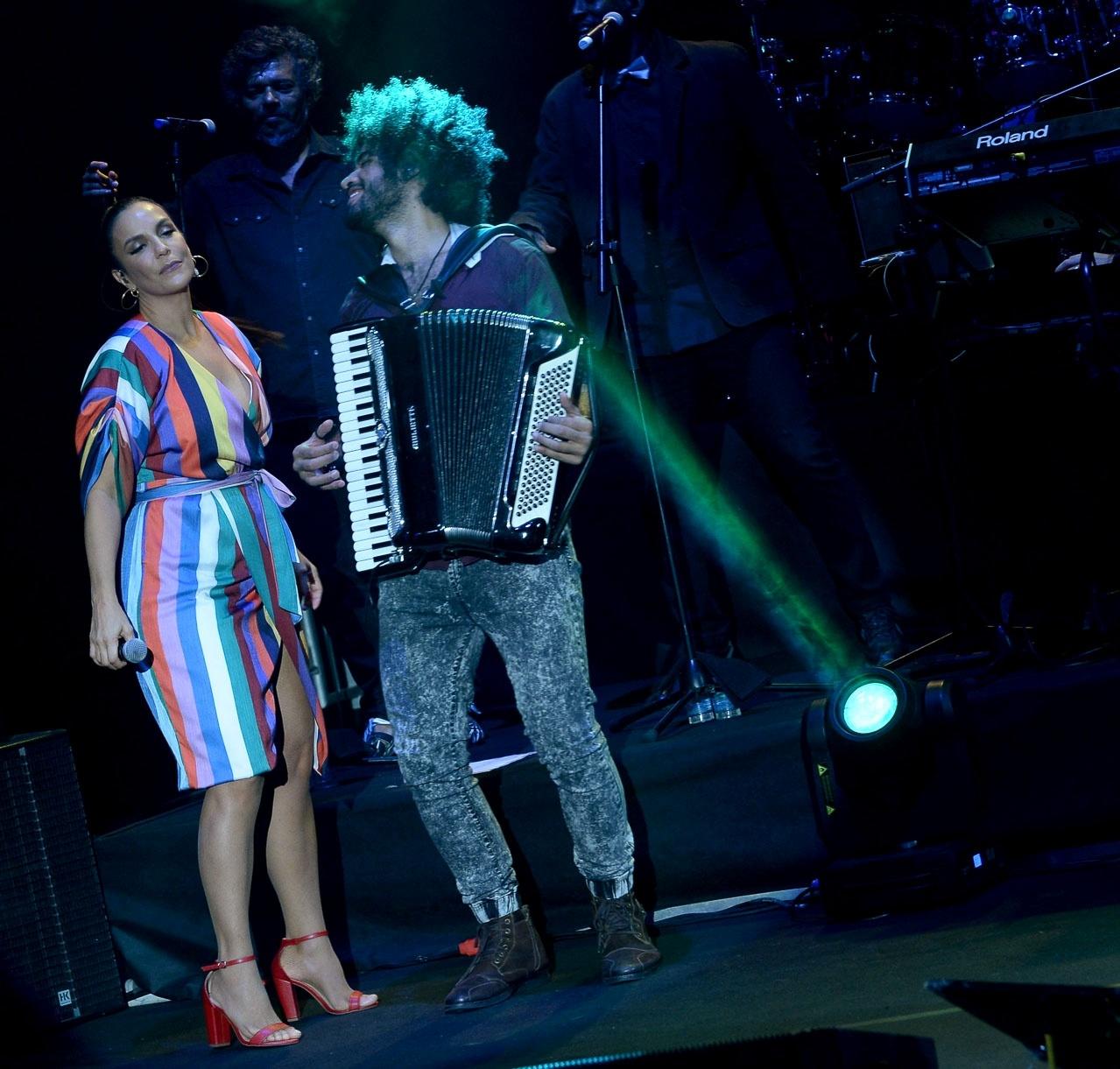 Ivete Sangalo e Gilberto Gil em inauguração de novo espaço no Allianz Parque, em São Paulo - Francisco Cepeda/AgNews