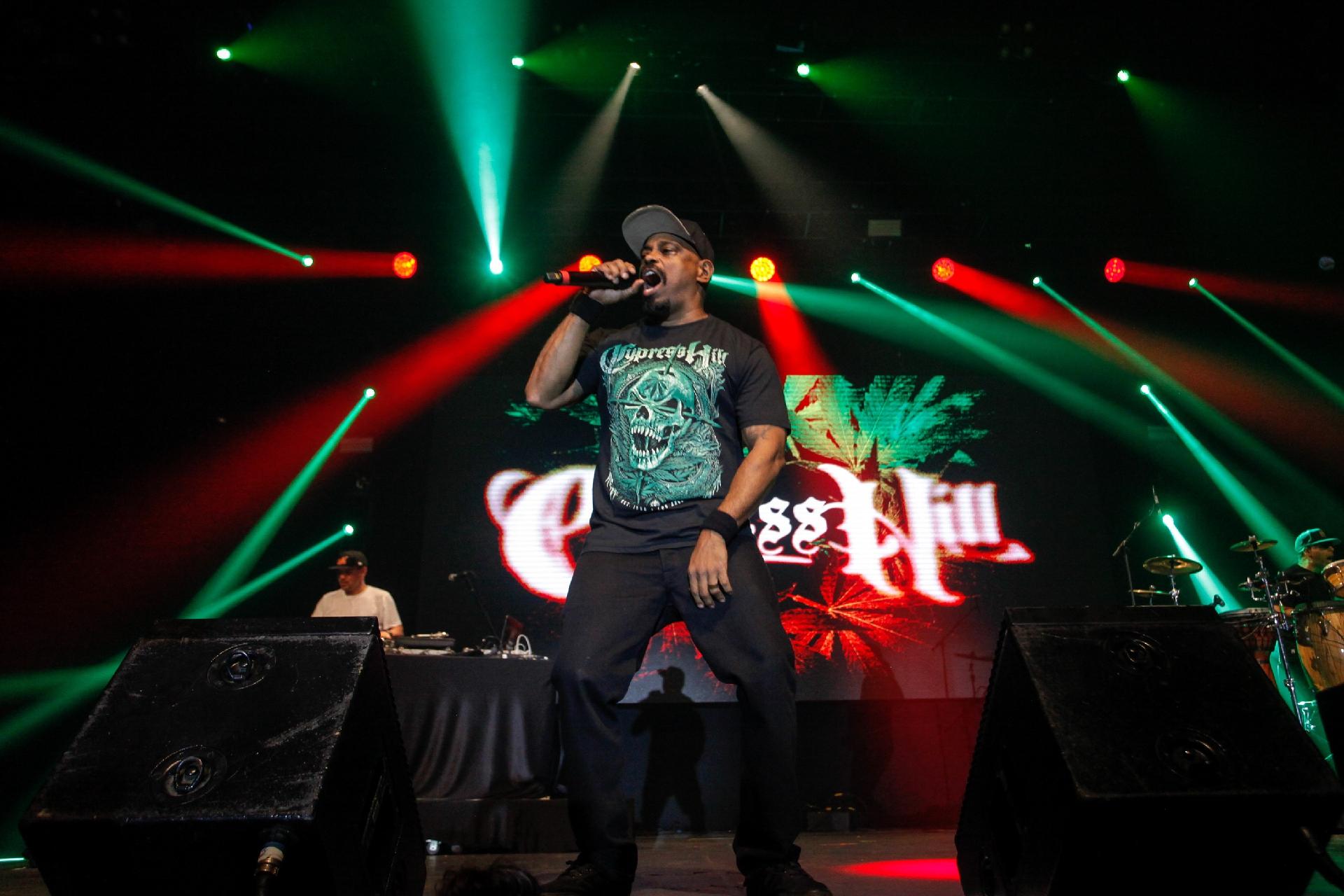 Sen Dog, da Cypress Hill, durante o show no Espaço das Américas - Felipe Gabriel/UOL