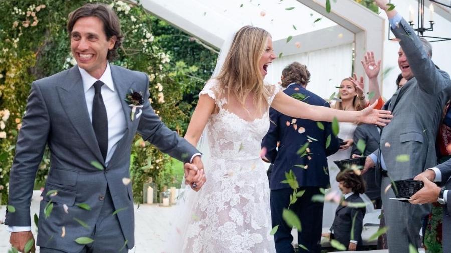 A atriz e cantora Gwyneth Paltrow abriu o seu álbum de casamento com o produtor Brad Falchuk. A cerimônia aconteceu em setembro - Reprodução/Instagram/gwynethpaltrow/