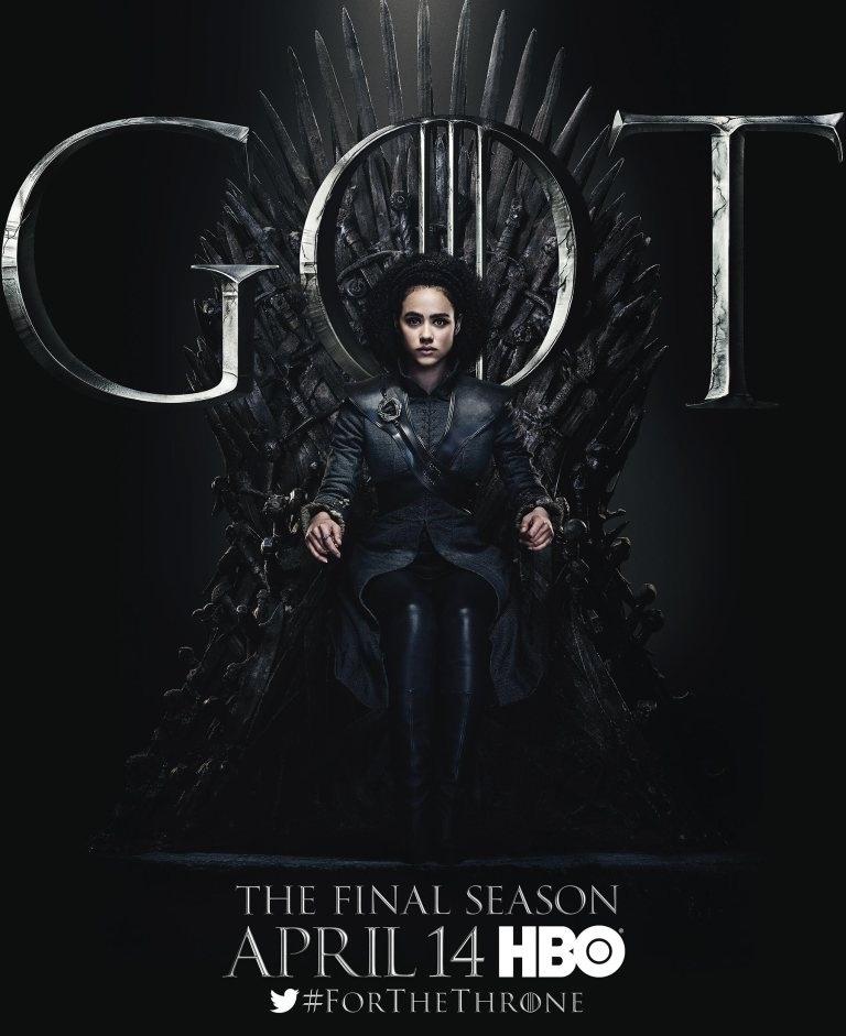 Nathalie Emmanuel como Missandei em "Game of Thrones" - Reprodução/EW