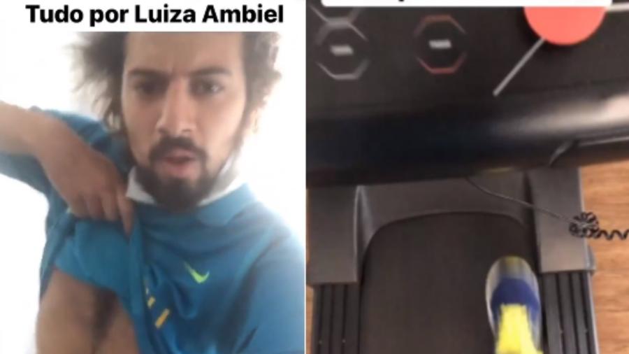 Cartolouco diz que quer ficar em forma para conquistar Luiza Ambiel - Reprodução/Instagram