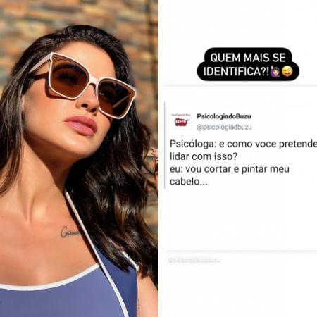 Andressa Suita compartilha meme spbre separação com Gusttavo Lima nas redes sociais - Reprodução/Instagram