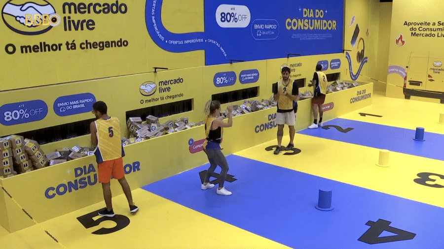 BBB 23: Brothers cantam parabéns para Bruna Griphao durante prova - Reprodução/Globoplay