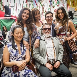 Família Tanaka: Alice (Giovanna Antonelli), Hirô (Carolina Nakamura), Hideo (Paulo Chun), Yumi (Jacqueline Sato), Yumi (Jacqueline Sato),   Mieko (Miwa Yanagizawa) e Tanaka (Luis Melo) - João Miguel Júnior/TV Globo - João Miguel Júnior/TV Globo