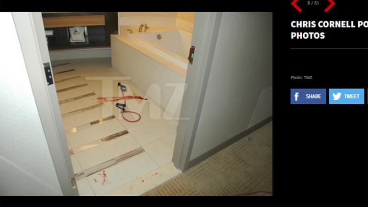 Imagens da polícia do quarto de hotel de Chris Cornell - Reprodução/TMZ - Reprodução/TMZ