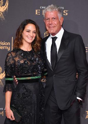 Asia Argento e Anthony Bourdain em foto de 2017 - Neilson Barnard/Getty Images - Neilson Barnard/Getty Images