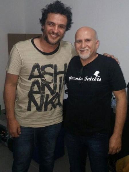 O ator Rodrigo Lombardi e o agente Igor Rocha - Acervo Pessoal - Acervo Pessoal