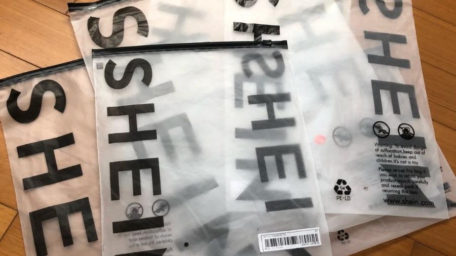 Embalagens da chinesa Shein; uma das beneficiadas por isenção de imposto em compras de até US$ 50