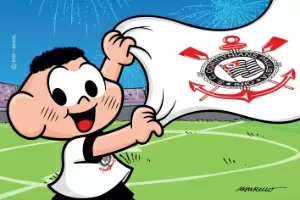Cascão comemora o título do Corinthians em desenho divulgado por Mauricio de Sousa - Divulgação