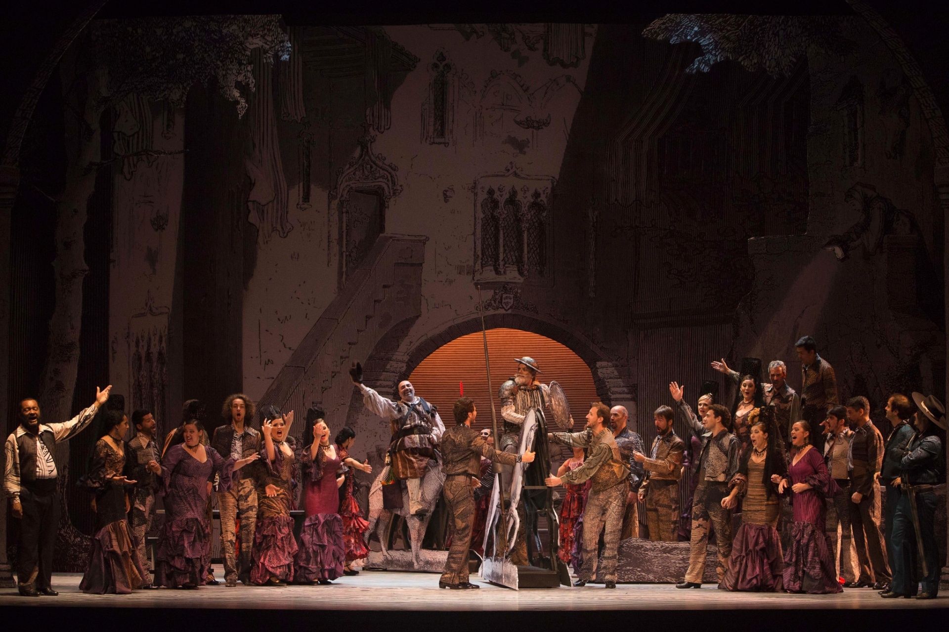 O Theatro São Pedro, na região central de São Paulo, recebe a ópera "Dom Quixote", de Jules Massenet, até o dia 13 de março de 2016. Com direção musical e regência de Luiz Fernando Malheiro, o espetáculo tem co-produção com o Theatro Municipal do Rio de Janeiro e é inspirado na obra de Miguel de Cervantes. - Heloisa Bortz