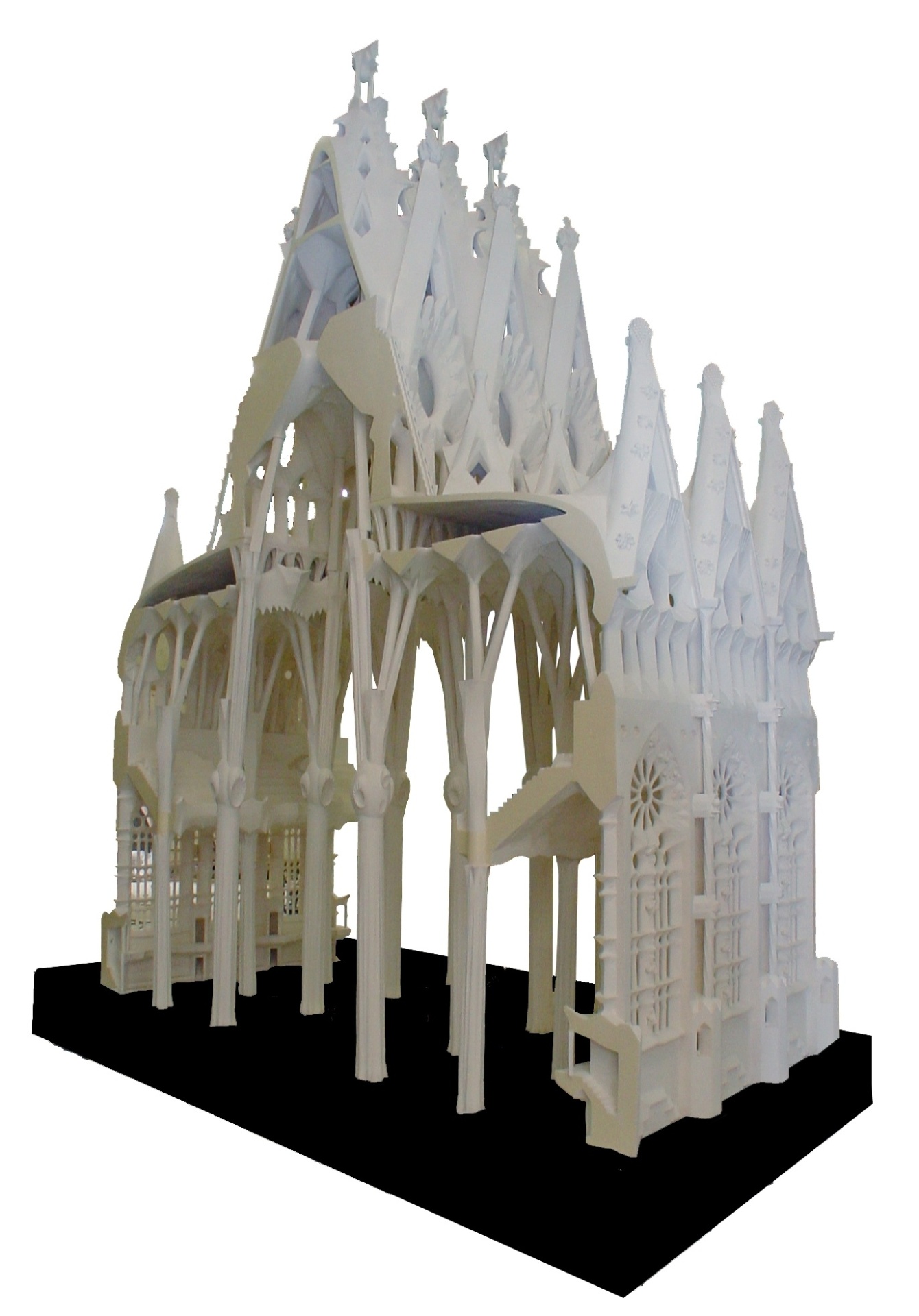 Maquete das naves da Basílica da Sagrada Família. Obra-prima de Gaudí, o templo católico localizado em Barcelona estará retratado em diversas maquetes na exposição do arquiteto catalão no Instituto Tomie Ohtake, em São Paulo - Divulgação/© Basílica de la Sagrada Família